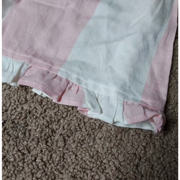 New Women's Frankie + Dash Size 12 Striped Pink Button Up Crop Top - Picture 3 of 6